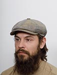 Кепка STETSON арт. 6873303 HATTERAS LINEN IRREGULAR CHECK (синий / желтый)
